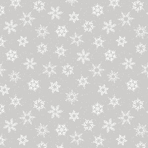 Winterland - Snowflakes Gray by Amanda Castor