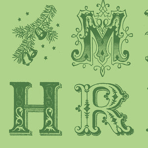 All About Christmas - Typography Green by J. Wecker Frisch