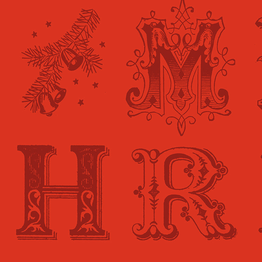 All About Christmas - Typography Red by J. Wecker Frisch