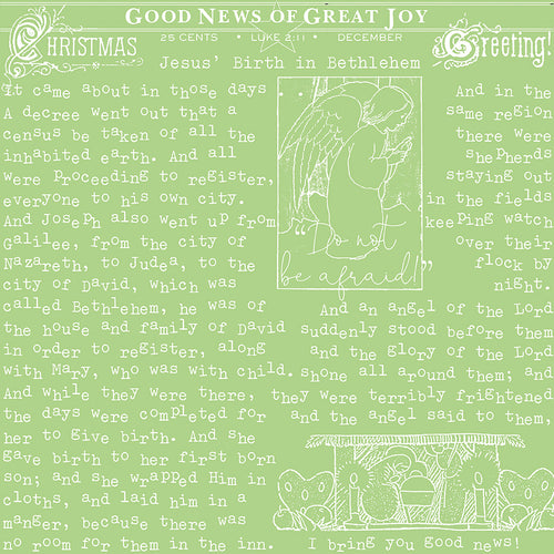 All About Christmas - Good News Green by J. Wecker Frisch