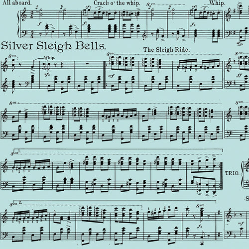 All About Christmas - Sheet Music Blue by J. Wecker Frisch