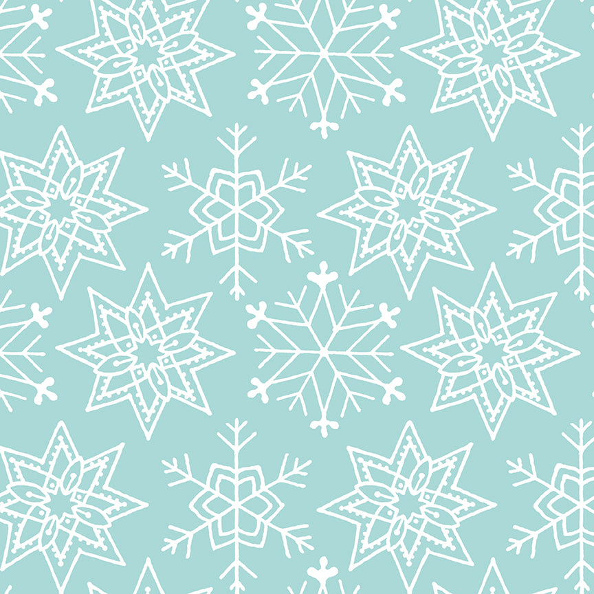 All About Christmas - Snowflakes Blue by J. Wecker Frisch