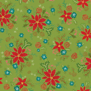 Snowed In - Floral Green by Heather Peterson