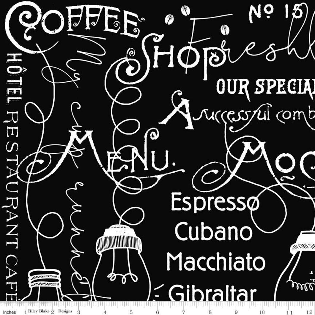 Coffee Chalk - Cafe Blackboard Black by J. Wecker Frisch