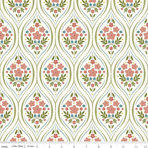 Primrose Hill - Damask Cream by Hello Melly Designs