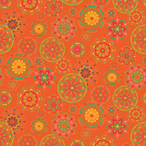 Indigo Garden - Mandala Orange by Heather Peterson