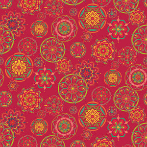 Indigo Garden - Mandala Red by Heather Peterson