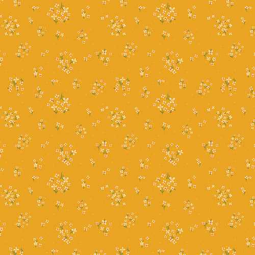 Indigo Garden - Ditzy Mustard by Heather Peterson