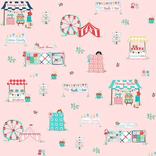 Quilt Fair - Main Pink by Tasha Noel