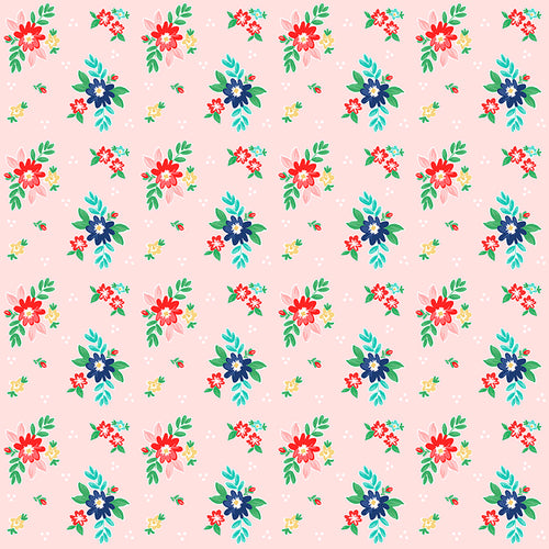 Quilt Fair - Floral Pink by Tasha Noel