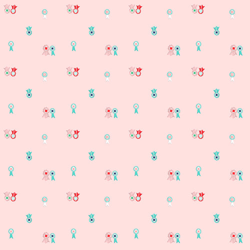 Quilt Fair - Ribbons Pink by Tasha Noel
