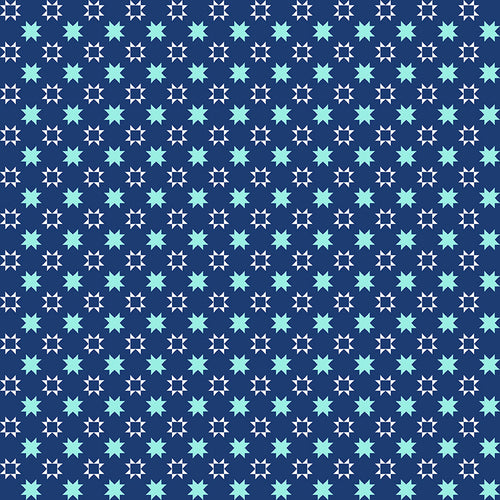 Quilt Fair - Quilty Stars Navy by Tasha Noel