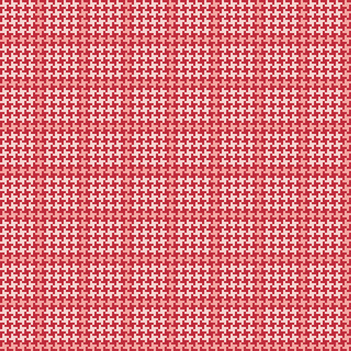 Enchanted Meadow - Houndstooth Red by Beverly McCullough