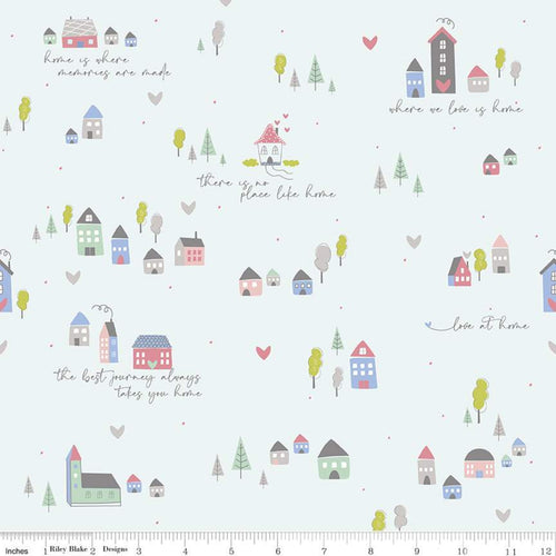 Mulberry Lane - Village Light Mint by Dodi Lee Poulsen