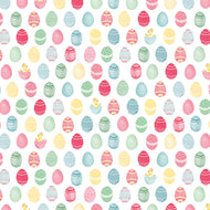 Easter Parade - Eggs White by Lindsay Wilkes