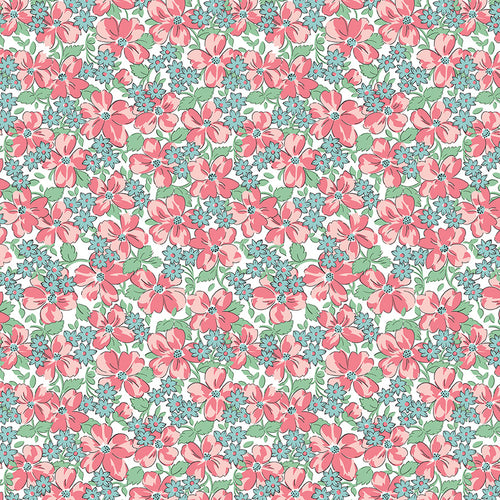 Easter Parade - Flowers White by Lindsay Wilkes