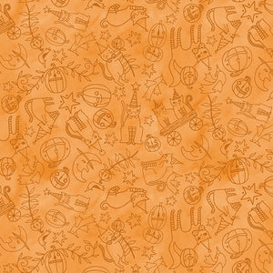 Halloween Whimsy - Icons Orange by Teresa Kogut