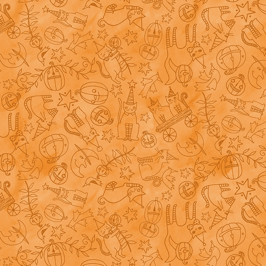 Halloween Whimsy - Icons Orange by Teresa Kogut