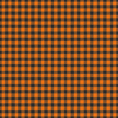 Bad to the Bone - Gingham Black Orange by My Mind's Eye