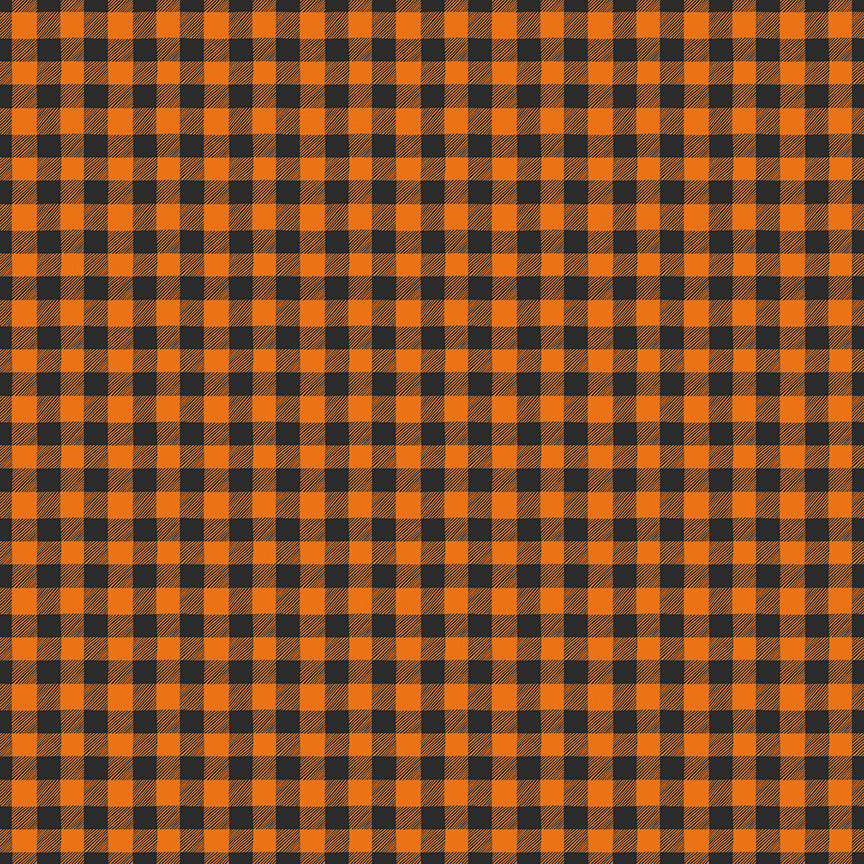 Bad to the Bone - Gingham Black Orange by My Mind's Eye