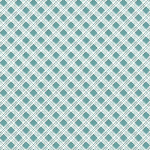 Bee Plaids - Scarecrow Teal by Lori Holt