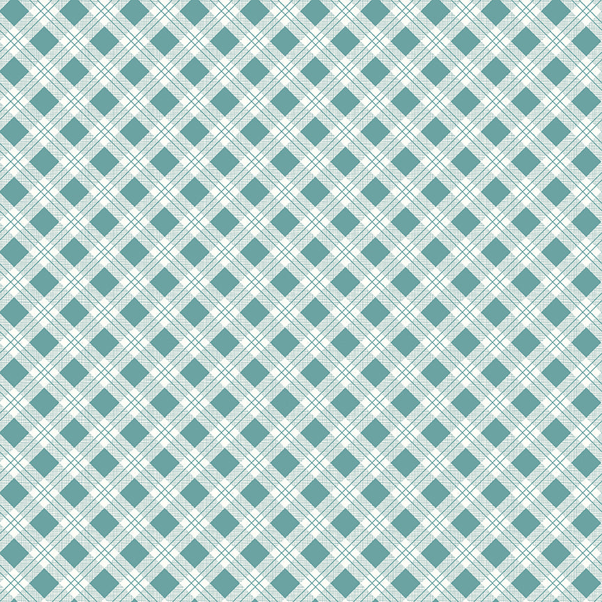 Bee Plaids - Scarecrow Teal by Lori Holt