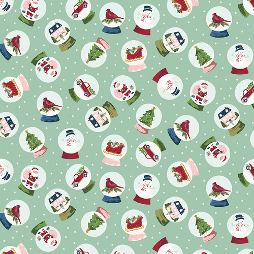 Christmas Village - Snow Globes Sea Glass by Katherine Lenius
