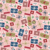 Christmas Village - Pretty Presents Pink by Katherine Lenius