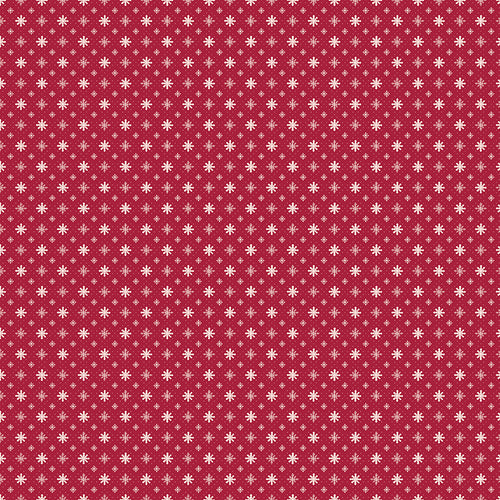 Christmas Village - Snowflakes Red by Katherine Lenius