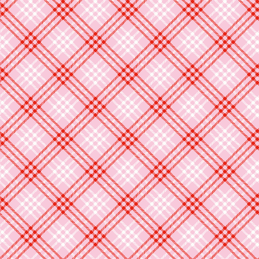 Christmas Joys - Plaid Pink by Lindsey Wilkes