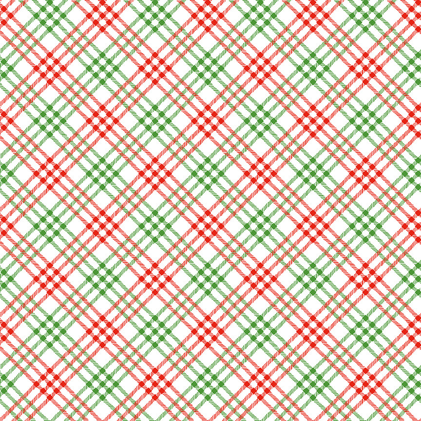 Christmas Joys - Plaid White by Lindsey Wilkes