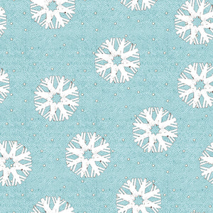 Nicholas the Cheerful Giver - Snowflake Dots Blue by J. Wekcer Frisch