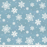 Monthly Placemats - January Snowflakes Aqua by Tara Reed