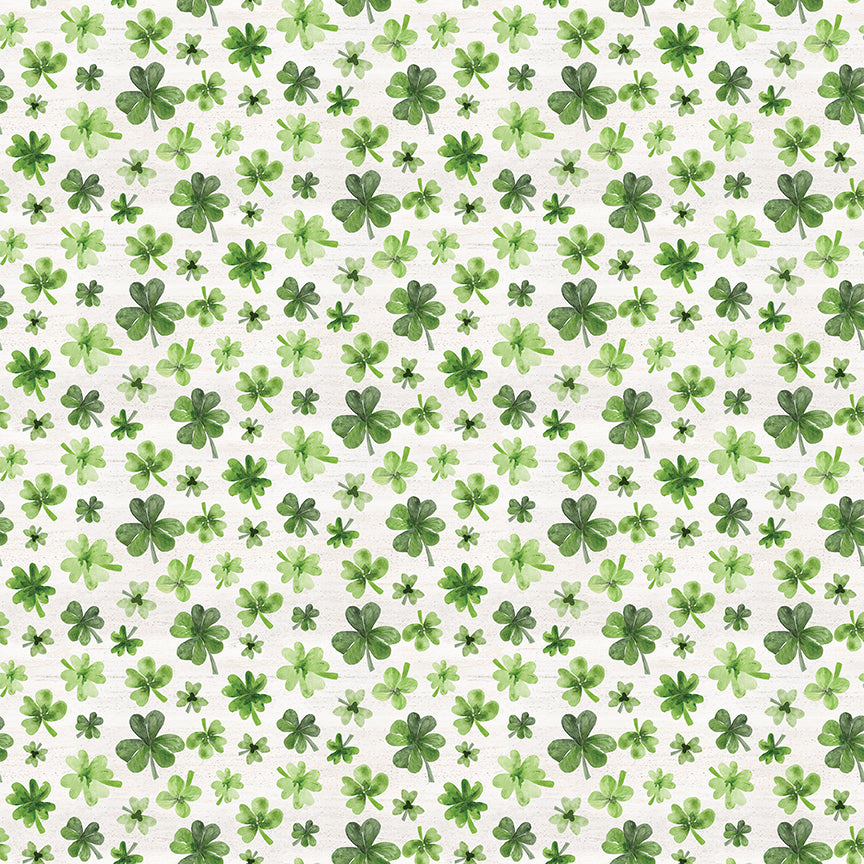 Monthly Placemats - March Shamrocks Off-white by Tara Reed