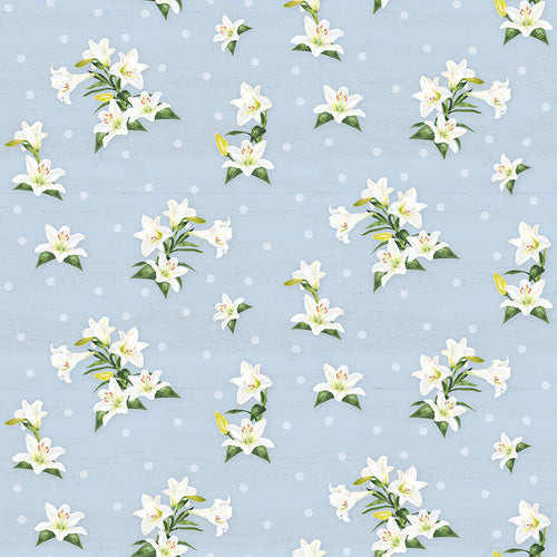Monthly Placemats - April Lily Toss Sky by Tara Reed