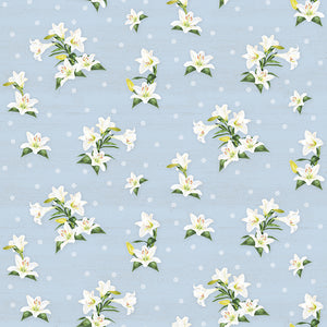 Monthly Placemats - April Lily Toss Sky by Tara Reed