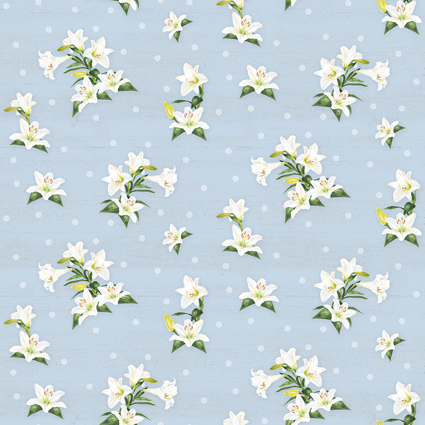 Monthly Placemats - April Lily Toss Sky by Tara Reed