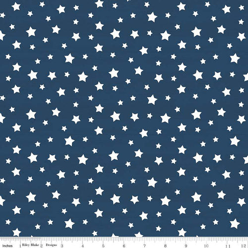 Monthly Placemats - July Stars Navy by Tara Reed