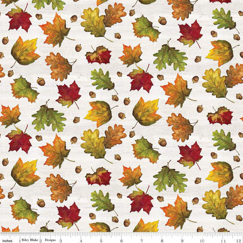 Monthly Placemats - September Leaves Off-White by Tara Reed