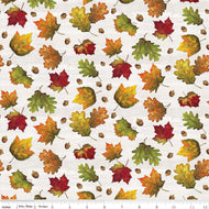 Monthly Placemats - September Leaves Off-White by Tara Reed