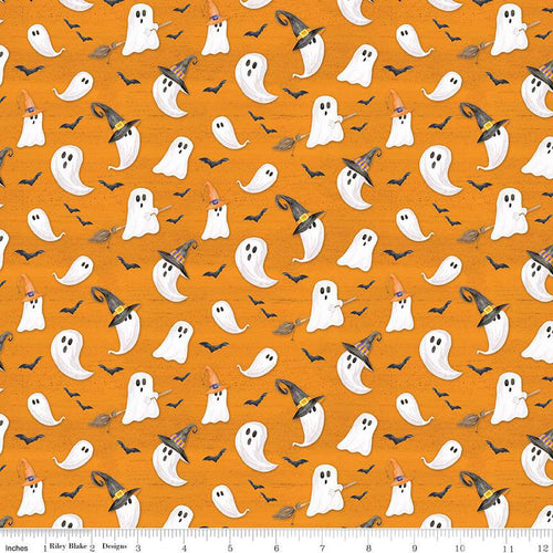 Monthly Placemats - October Ghosts Orange by Tara Reed