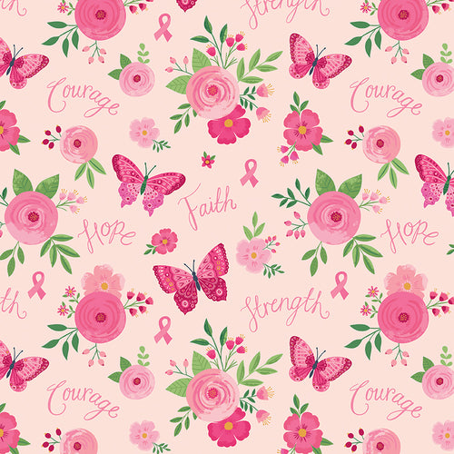 Strength in Pink  - Main Blush by Riley Blake Designs