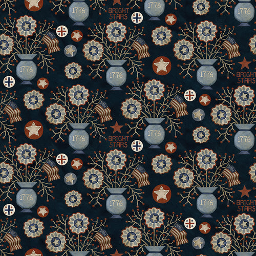 Bright Stars - Vases Navy by Teresa Kogut