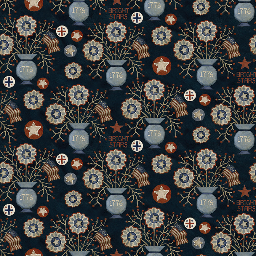 Bright Stars - Vases Navy by Teresa Kogut