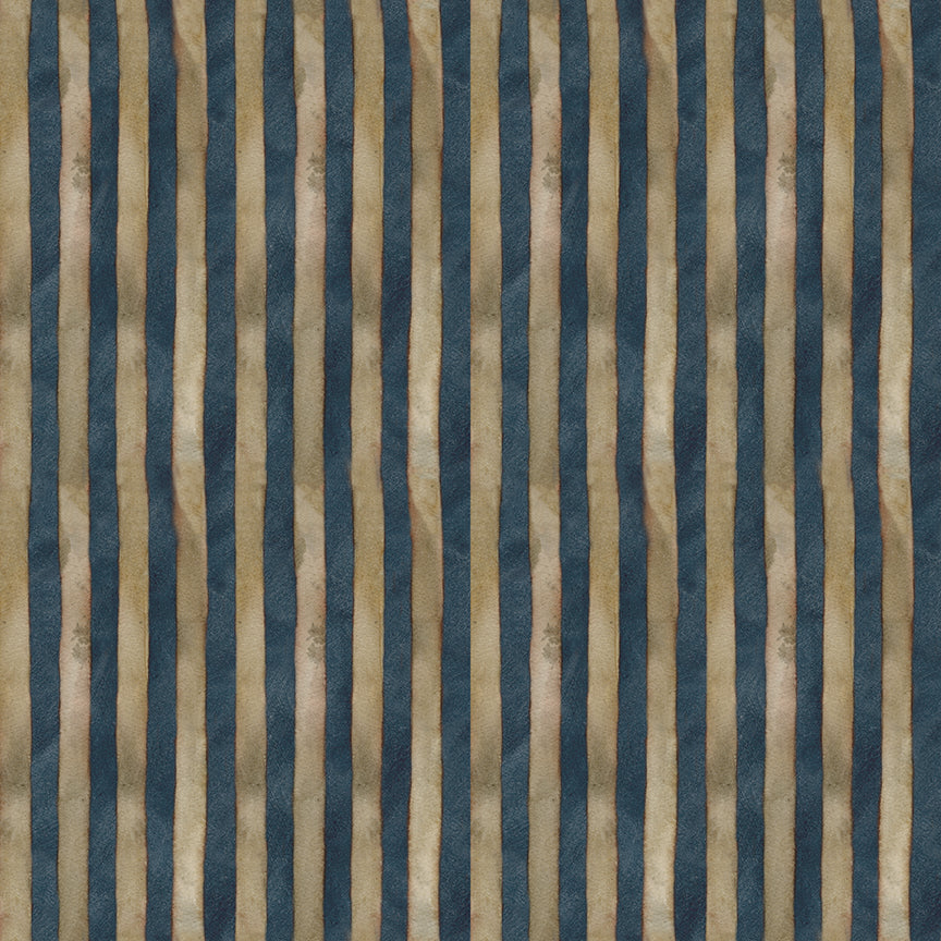 Bright Stars - Stripes Blue by Teresa Kogut