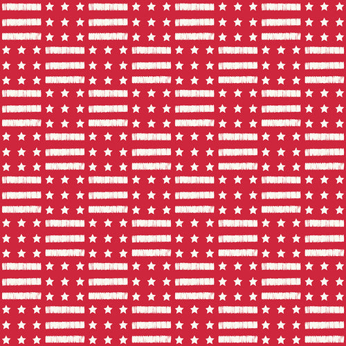 Land of the Brave - Stars and Stripes Red by My Mind's Eye