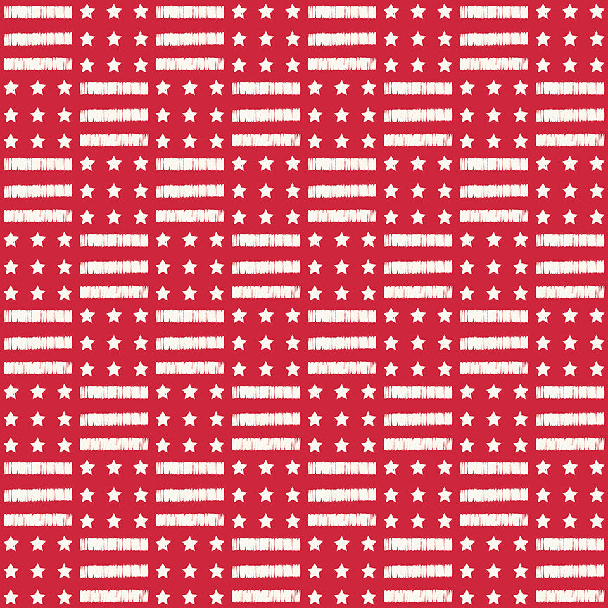 Land of the Brave - Stars and Stripes Red by My Mind's Eye