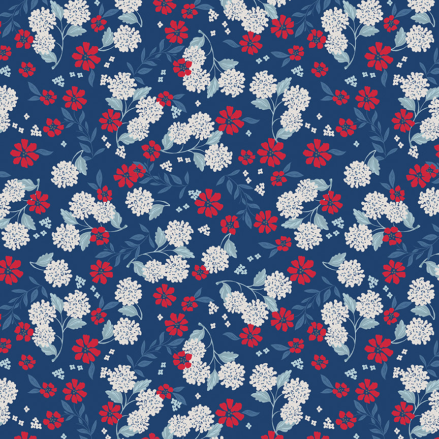 Land of the Brave - Floral Navy by My Mind's Eye