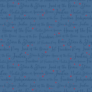 Land of the Brave - Words Denim by My Mind's Eye