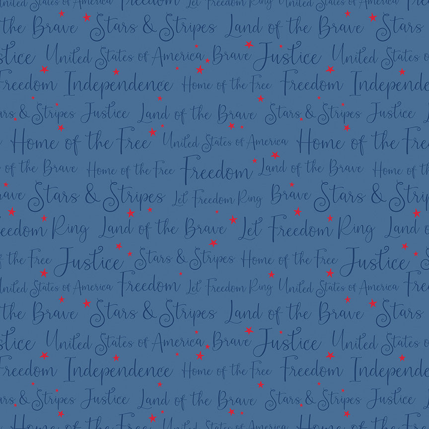 Land of the Brave - Words Denim by My Mind's Eye